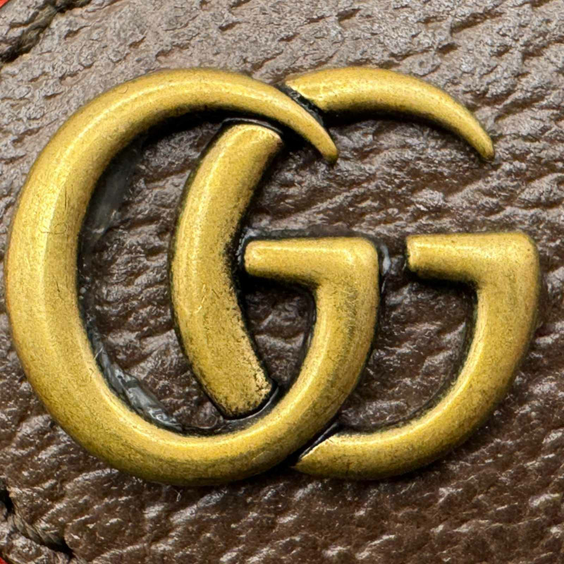 棕色牛皮 紅/綠帆布 short wallet 短夾 722941【GUCCI 古馳】 722941-14