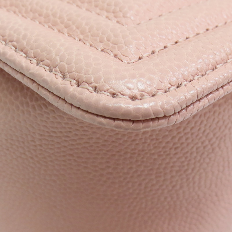 粉紅色 荔枝紋牛皮  Boy25cm 金扣 鍊帶 肩背包【CHANEL 香奈兒】 A67086-16