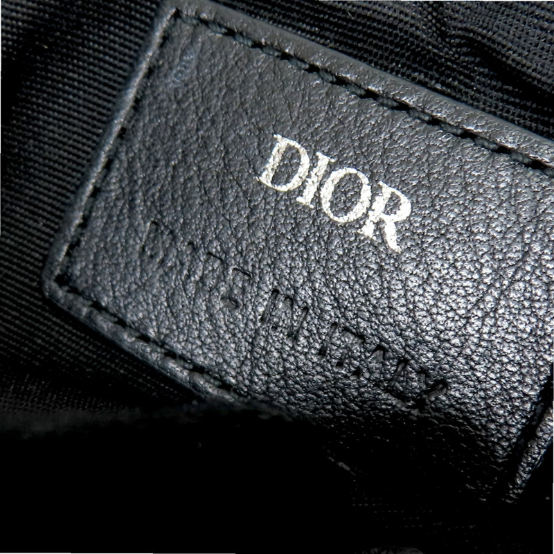 藍色 緹花帆布 牛皮 零錢包 名片夾【Dior 迪奧 】-5