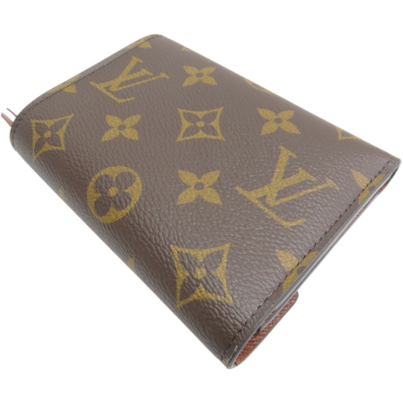 棕色 原花帆布 三折 Victorine 扣式短夾【LOUIS VUITTON LV 路易威登】 M62472-3