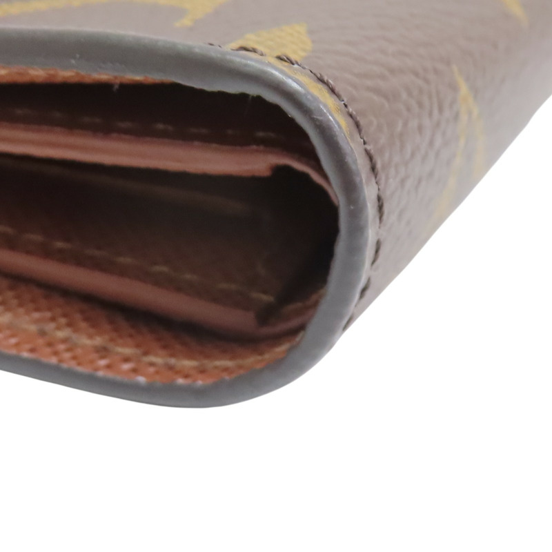 棕色 原花帆布 三折 Victorine 扣式短夾【LOUIS VUITTON LV 路易威登】 M62472-11