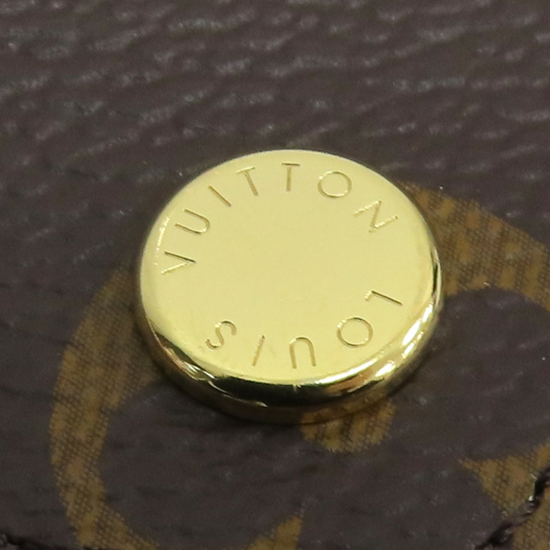 棕色 原花帆布 三折 Victorine 扣式短夾【LOUIS VUITTON LV 路易威登】 M62472-14