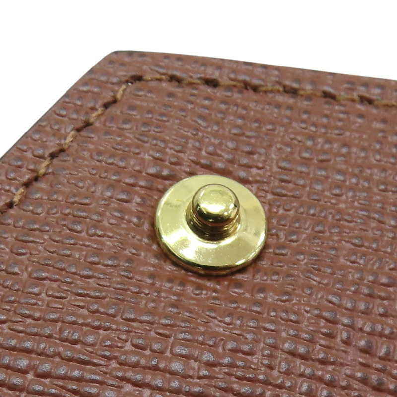 棕色 原花帆布 三折 Victorine 扣式短夾【LOUIS VUITTON LV 路易威登】 M62472-15