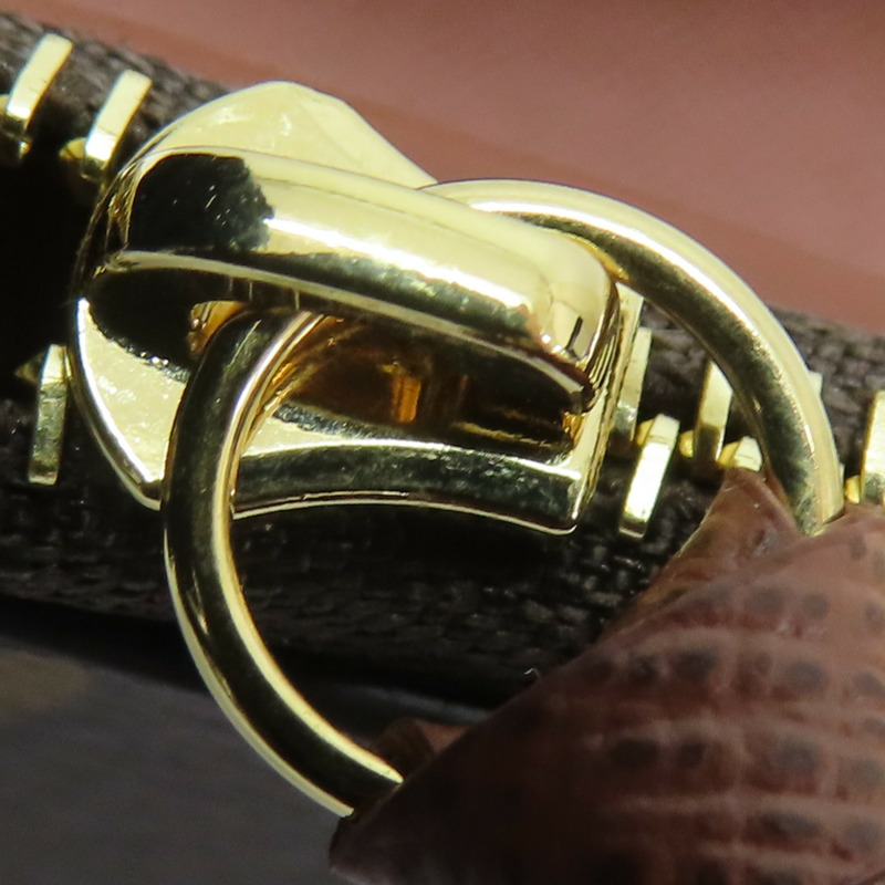 棕色 原花帆布 三折 Victorine 扣式短夾【LOUIS VUITTON LV 路易威登】 M62472-17