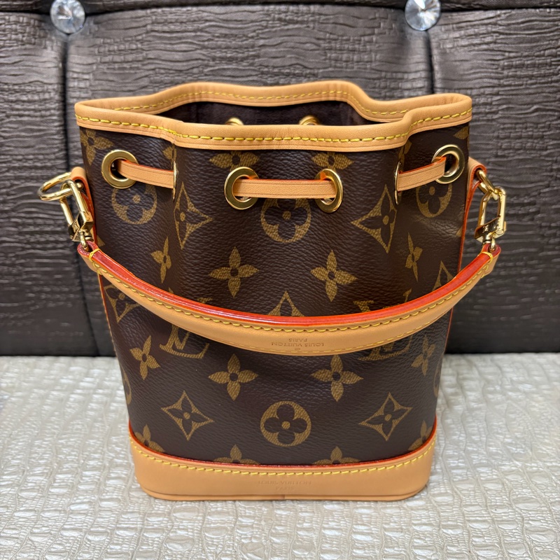 LV 原花金釦Nano Noe水桶包M81266-3