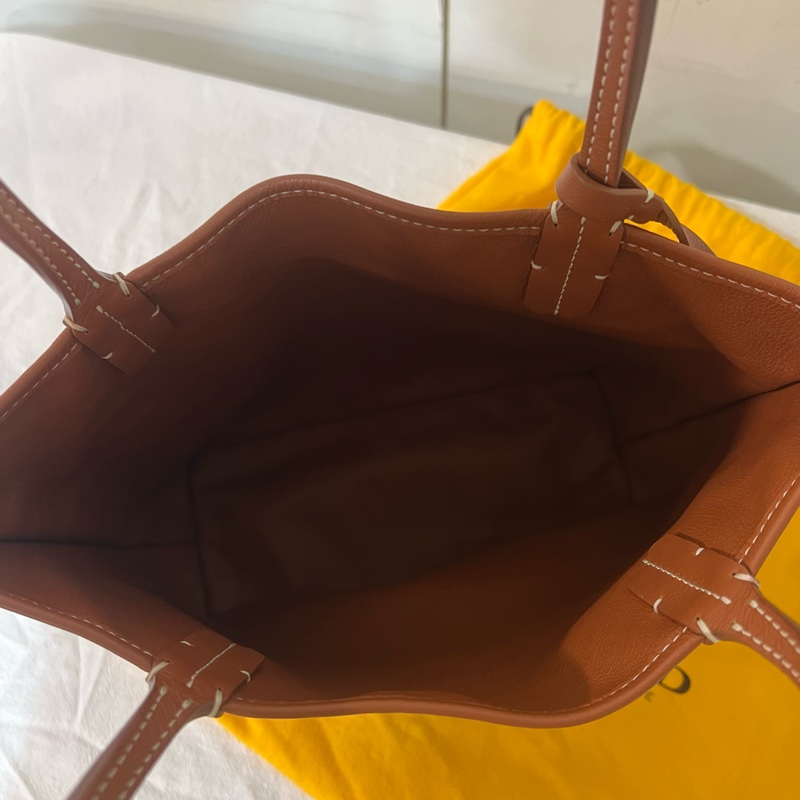 ෆ Goyard Mini Tote 焦糖黑-20