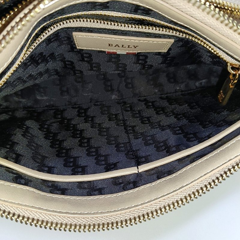 BALIY 托特包淺粉色羊皮印花絎縫單肩包斜挎包金色五金子袋2條可拆卸肩帶 9.8新-6