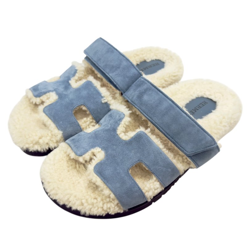 HERMES Chypre 毛毛 二舅鞋-0