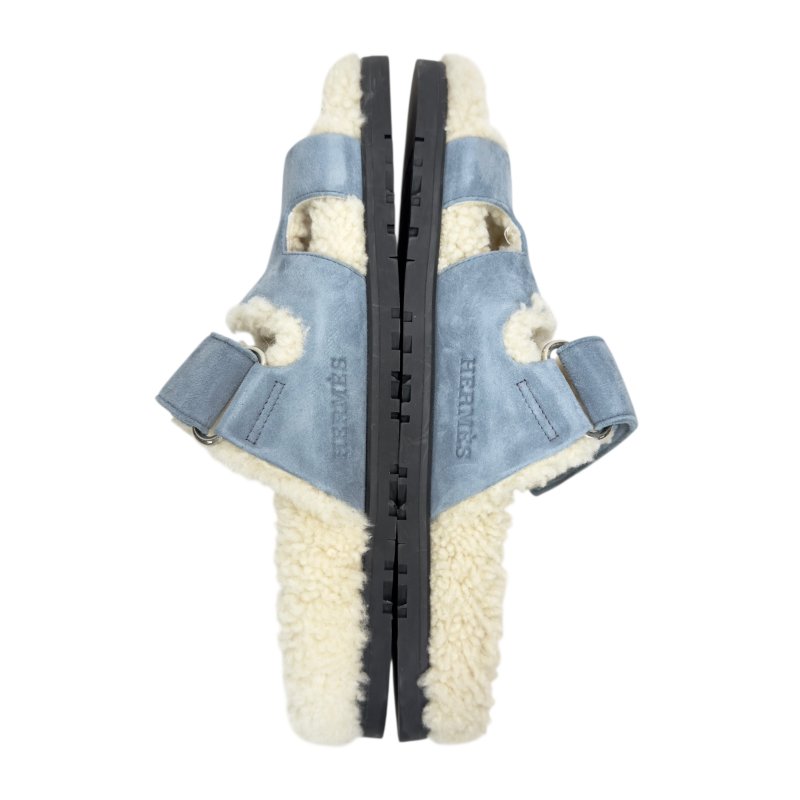 HERMES Chypre 毛毛 二舅鞋-8