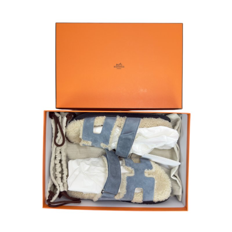 HERMES Chypre 毛毛 二舅鞋-14