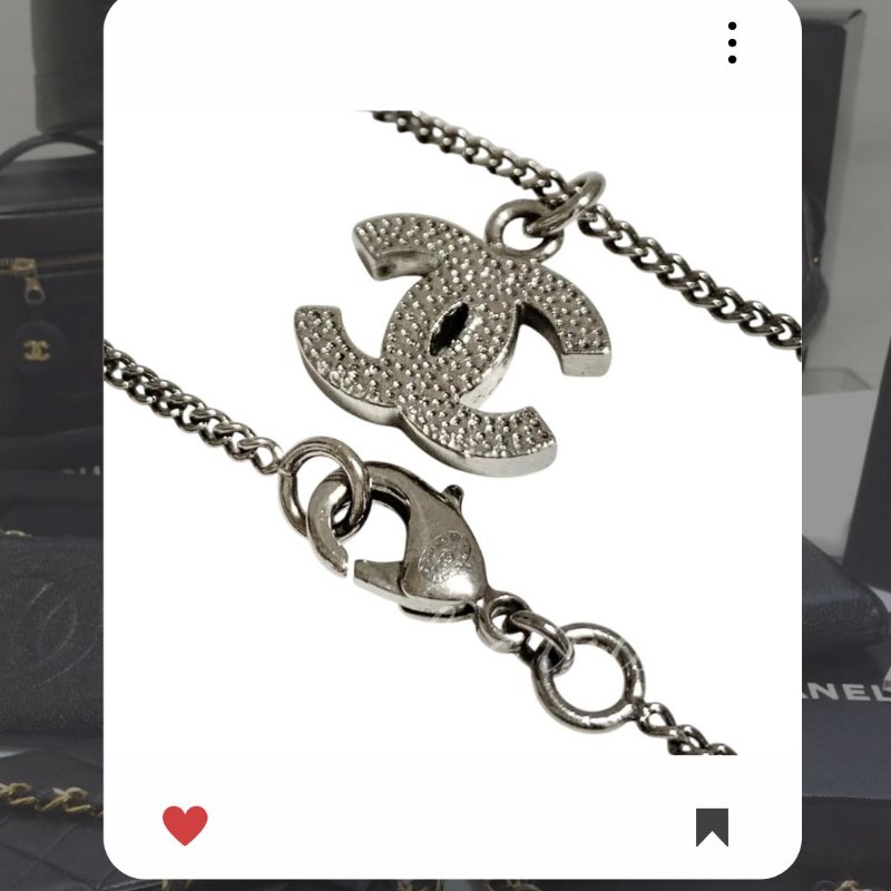 🛍️🎁 雙11🔥 11月新品上架 🔥💖 ✨極美罕有 香奈兒 Chanel 銀色閃鑽雙CC 項鏈🔥 香奈兒熱賣款 香奈兒經典款 頸鏈 CHANEL NECKLACE-2
