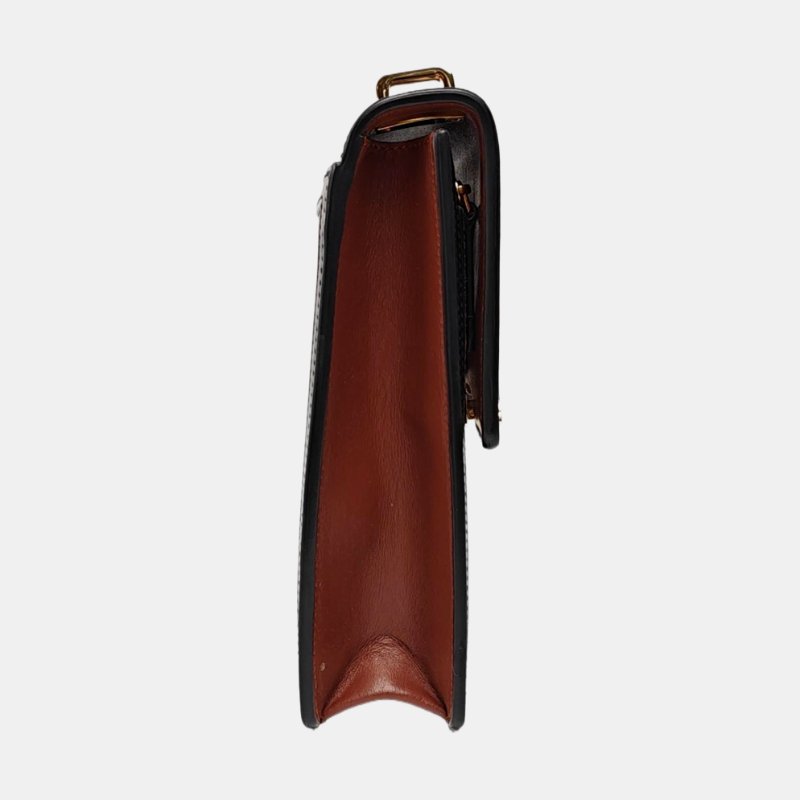 BURBERRY Robin 多色塗層帆布TB斜挎包單肩包 金色五金 可拆卸肩帶 9.8新-3