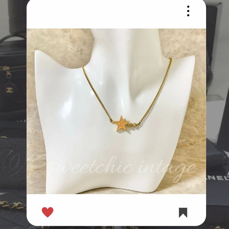 🛍️🎁 雙11🔥 11月新品上架 🔥💖 ✨復古 香奈兒 Chanel 粉紅金色星星 COCO 項鍊 🔥 香奈兒熱賣款 香奈兒項鏈 CHANEL NECKLACE-3