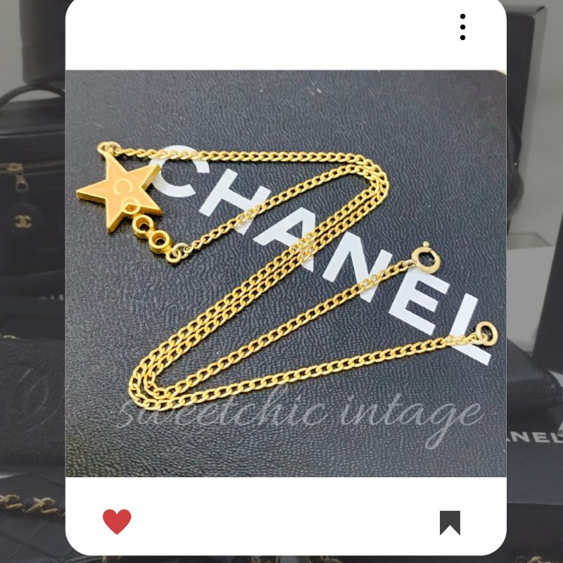 🛍️🎁 雙11🔥 11月新品上架 🔥💖 ✨復古 香奈兒 Chanel 粉紅金色星星 COCO 項鍊 🔥 香奈兒熱賣款 香奈兒項鏈 CHANEL NECKLACE-7