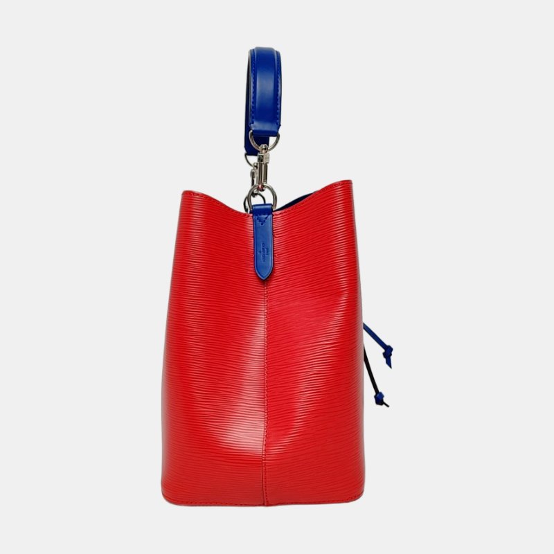 LOUIS VUITTON NÉONOÉ 中號紅色EPI牛皮水波紋水桶包單肩包手提包斜挎包 銀色五金 2條可拆卸肩帶 配件齊全 9.8新-3