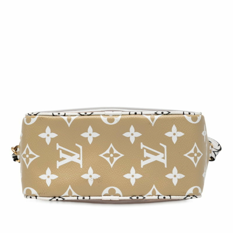 路易威登 Monogram Giant Beach Pouch 單肩包 M67610 卡其色 白色乙烯基 女士 LOUIS VUITTON-2