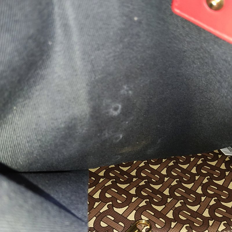 BURBERRY 托特包多色塗層帆布鉚釘手提包 金色五金-12