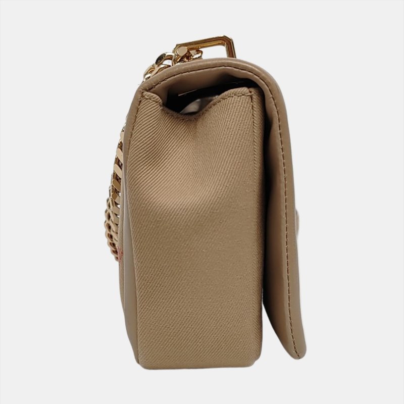 BURBERRY Lola 小號 卡其色織物絎縫斜挎包單肩包 金色五金-3