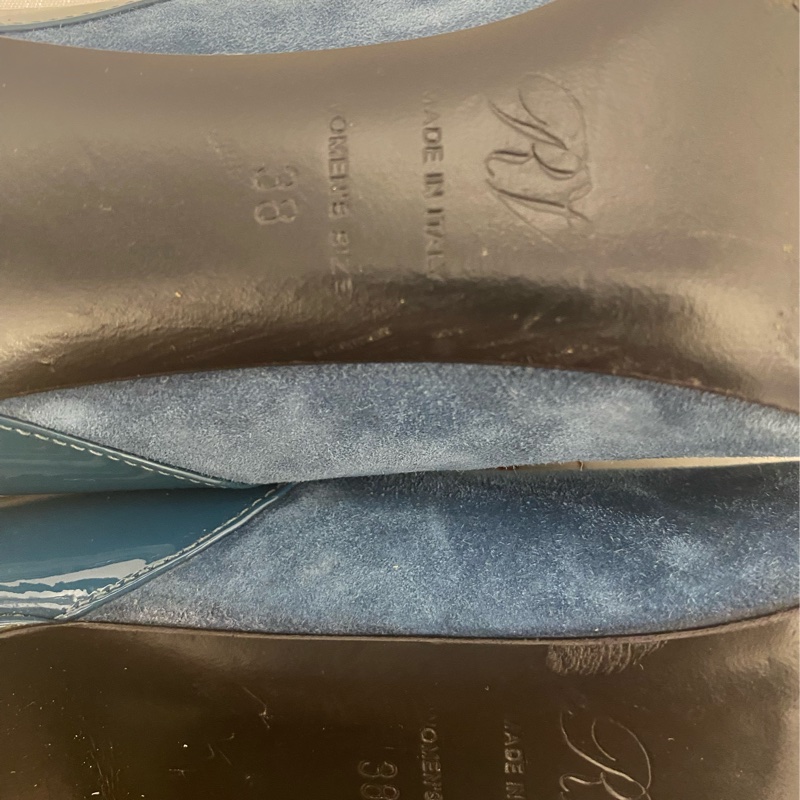 roger vivier 湖水藍7厘米高跟鞋-6