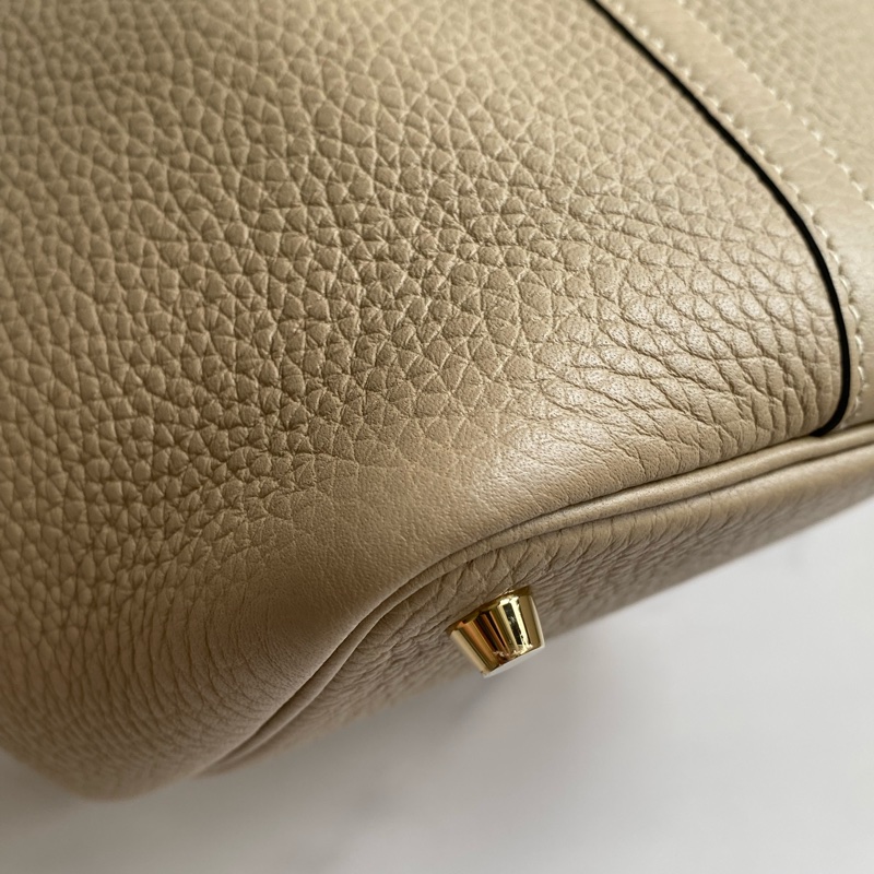 ®️Hermes p18菜籃子 奶茶色-15