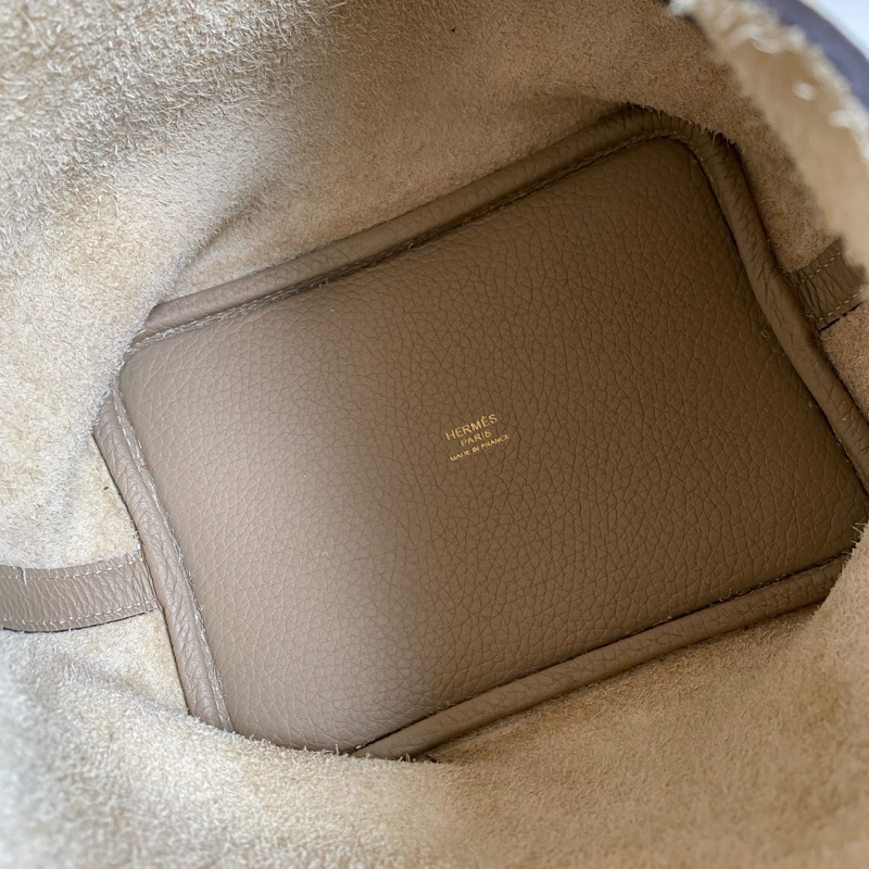 ®️Hermes p18菜籃子 奶茶色-25