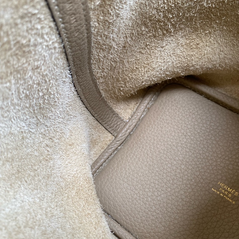 ®️Hermes p18菜籃子 奶茶色-28