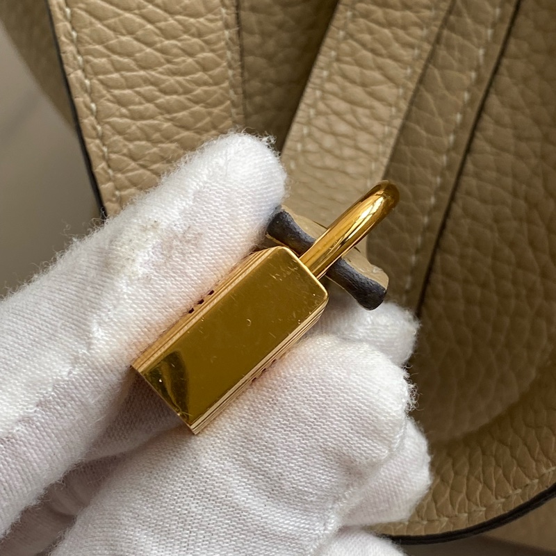 ®️Hermes p18菜籃子 奶茶色-34