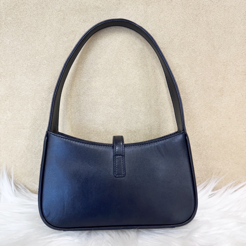 YSL Mini LE5A7 黑滑面牛皮手提包-1