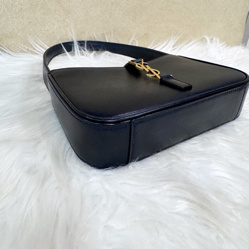 YSL Mini LE5A7 黑滑面牛皮手提包-5