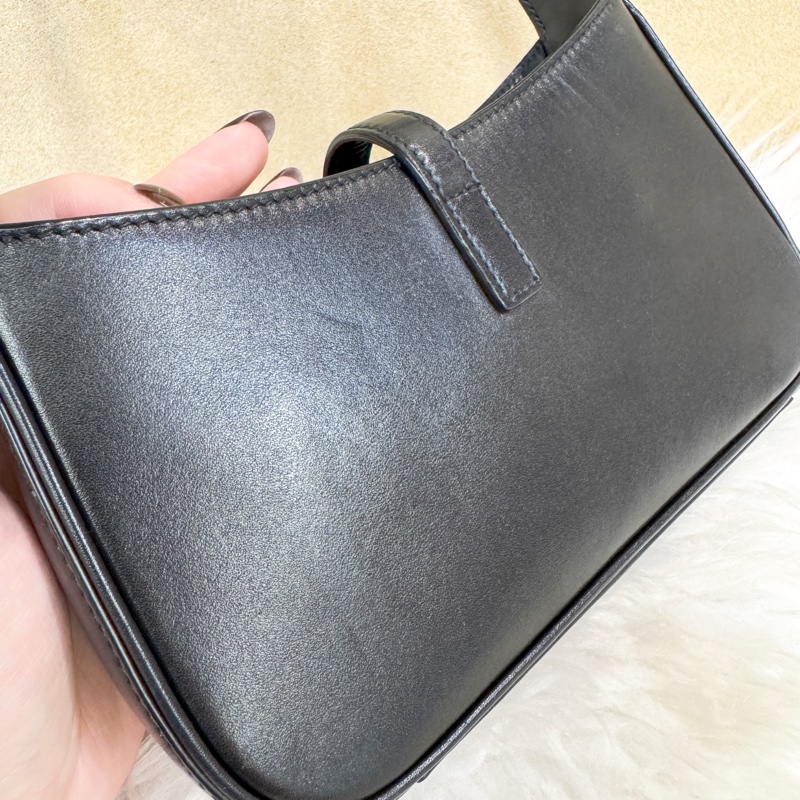 YSL Mini LE5A7 黑滑面牛皮手提包-12