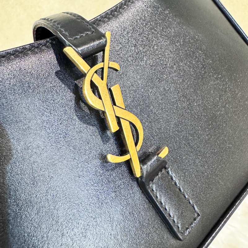 YSL Mini LE5A7 黑滑面牛皮手提包-13