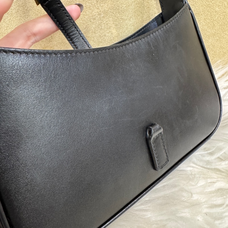 YSL Mini LE5A7 黑滑面牛皮手提包-15