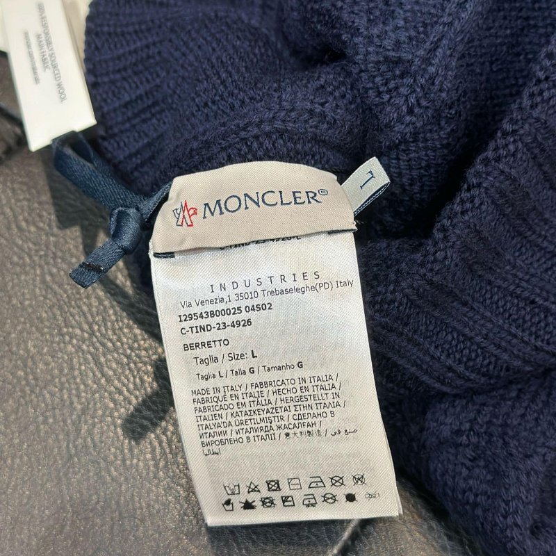 💎Han's house精品服飾💎moncler LOGO 毛帽 帽子 義大利製 現貨 青年款 = 成人S-3