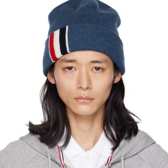 💎Han's house精品服飾💎THom Browne TB 100% 初剪美利奴 羊毛 毛帽 帽子 現貨 原價9900-2