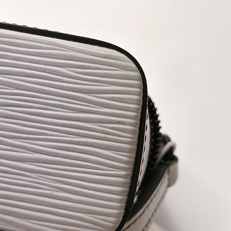 LOUIS VUITTON PHONE BOX 白色EPI牛皮水波紋相機包單肩包手提包斜挎包 黑色五金-7