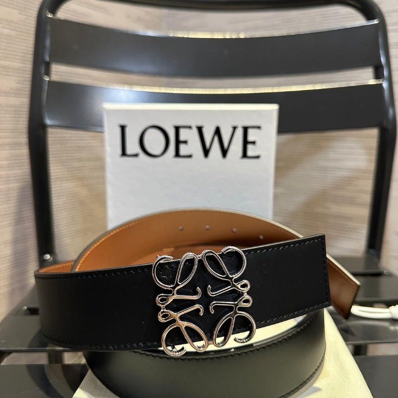 💎Han's house精品服飾💎 LOEWE 雙面用 4cm 寬 皮帶 原價22000-0
