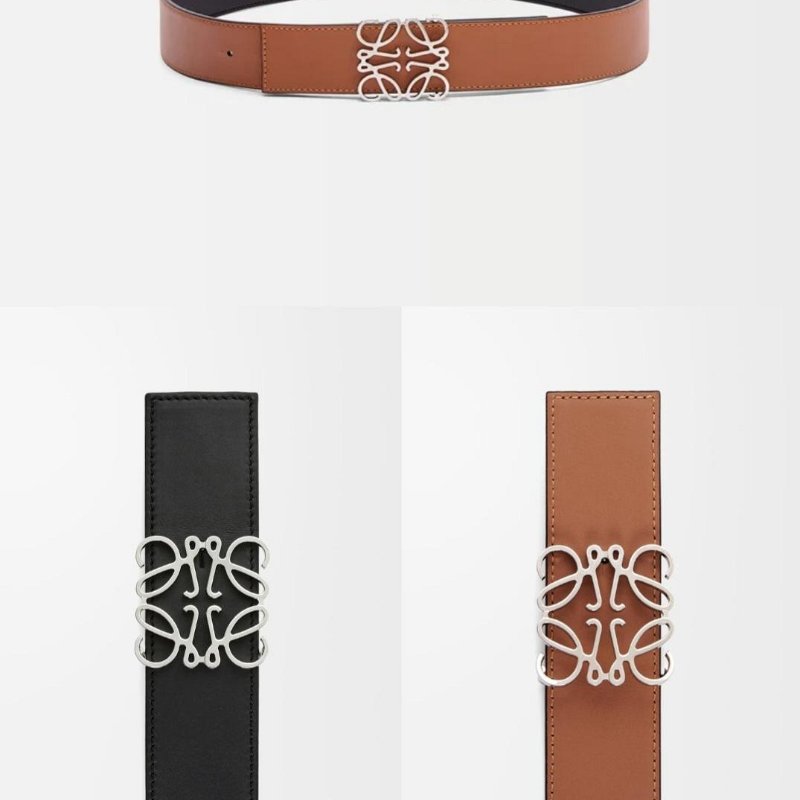 💎Han's house精品服飾💎 LOEWE 雙面用 4cm 寬 皮帶 原價22000-2