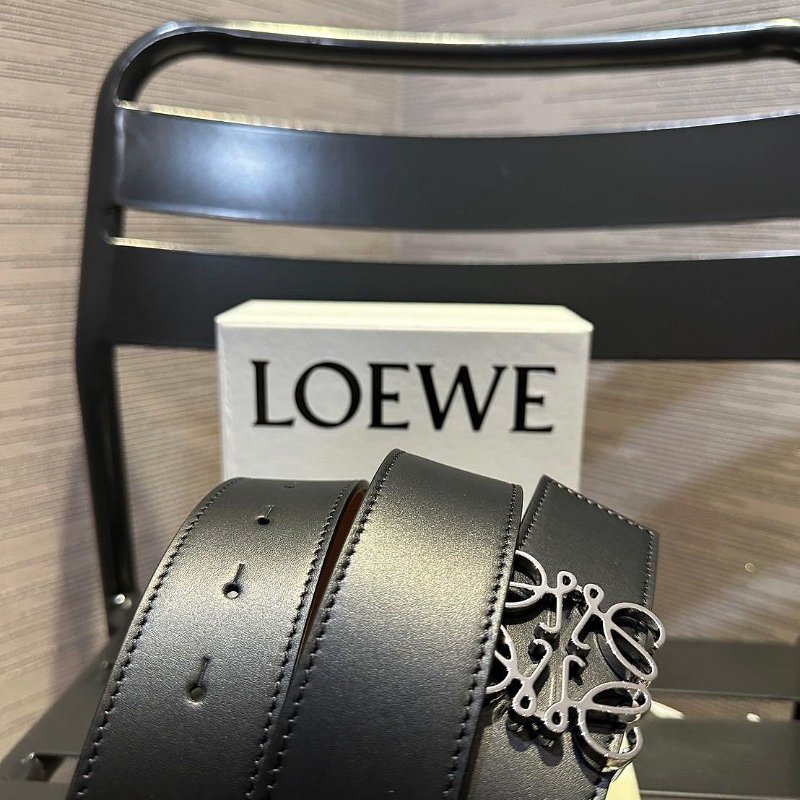 💎Han's house精品服飾💎 LOEWE 雙面用 4cm 寬 皮帶 原價22000-6