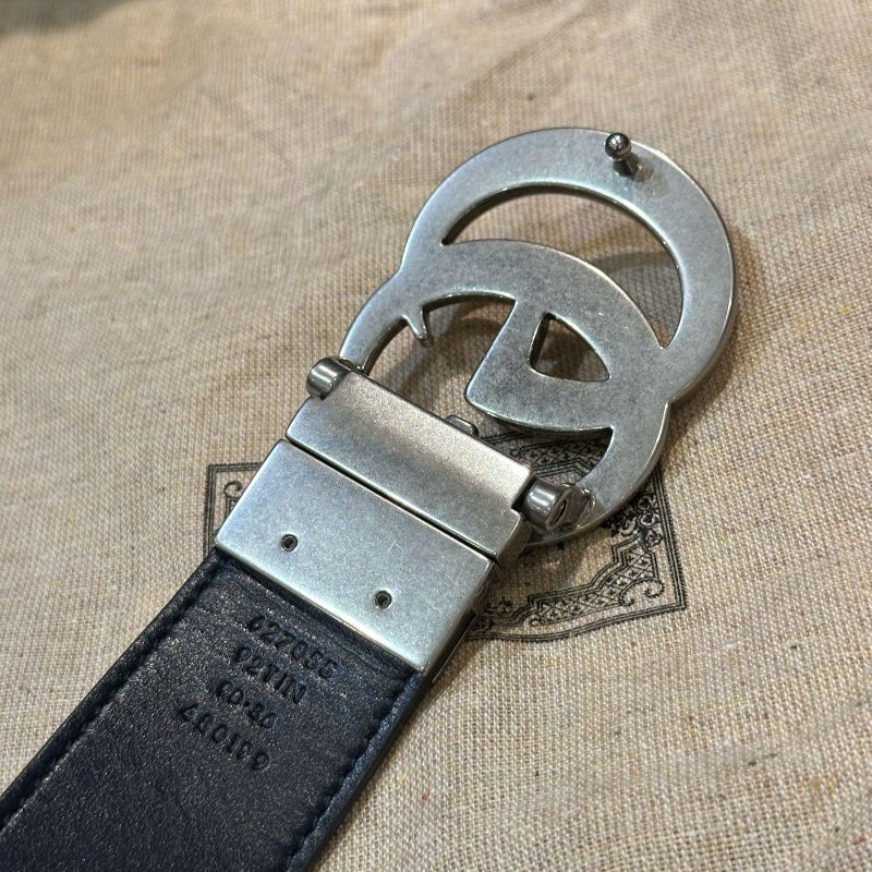 💎Han's house精品服飾💎GUCCI 古馳 金屬 老花 雙面用 腰帶 皮帶 寬3.6cm 原價18500-6