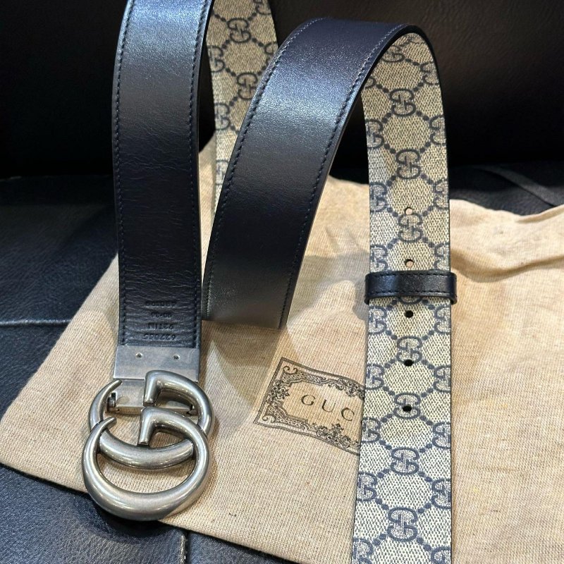 💎Han's house精品服飾💎GUCCI 古馳 金屬 老花 雙面用 腰帶 皮帶 寬3.6cm 原價18500-8