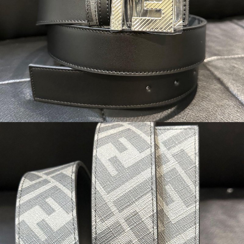 💎Han's house精品服飾💎Fendi 芬迪 雙面用 皮帶 寬 3.5 CM 意大利製 現貨 90 ~ 100 原價19400-0