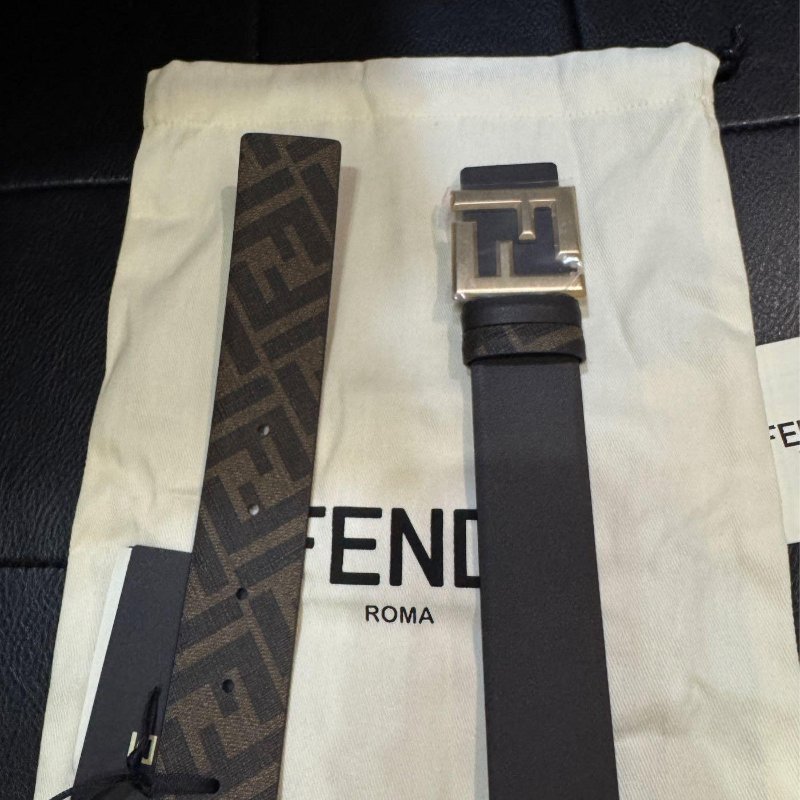 💎Han's house精品服飾💎Fendi 芬迪 雙面用 皮帶 寬 3.5 CM 原價17800-4