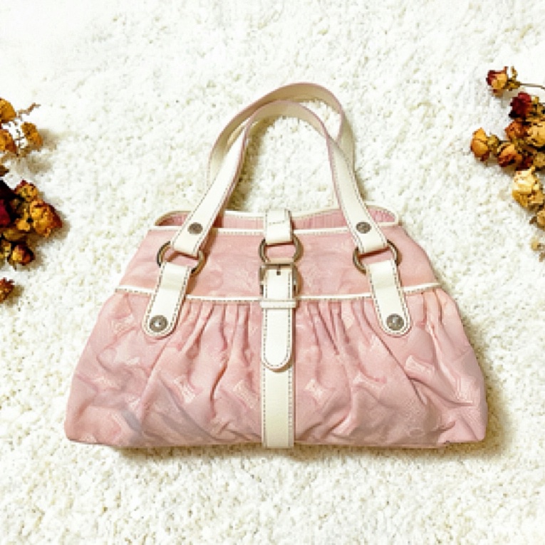 CELINE 粉色老花丹寧手提包👜便宜出清-1