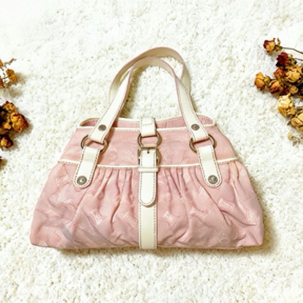 CELINE 粉色老花丹寧手提包👜便宜出清-5