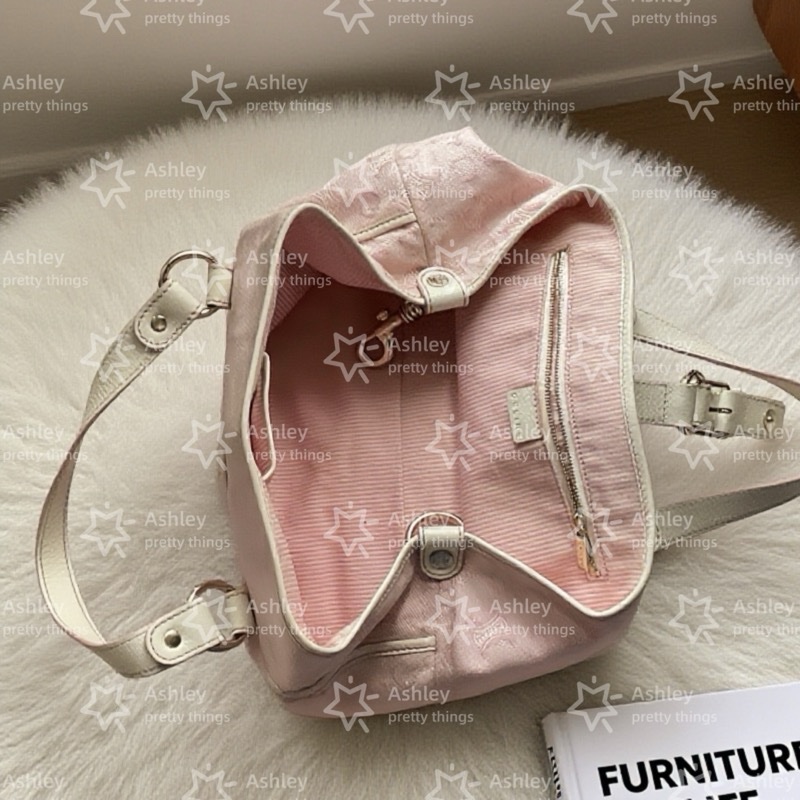CELINE 粉色老花丹寧手提包👜便宜出清-7