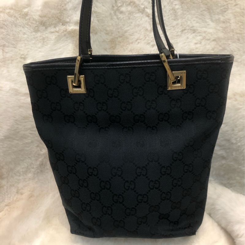 Gucci 黑色老花小Tote Bag O246-0