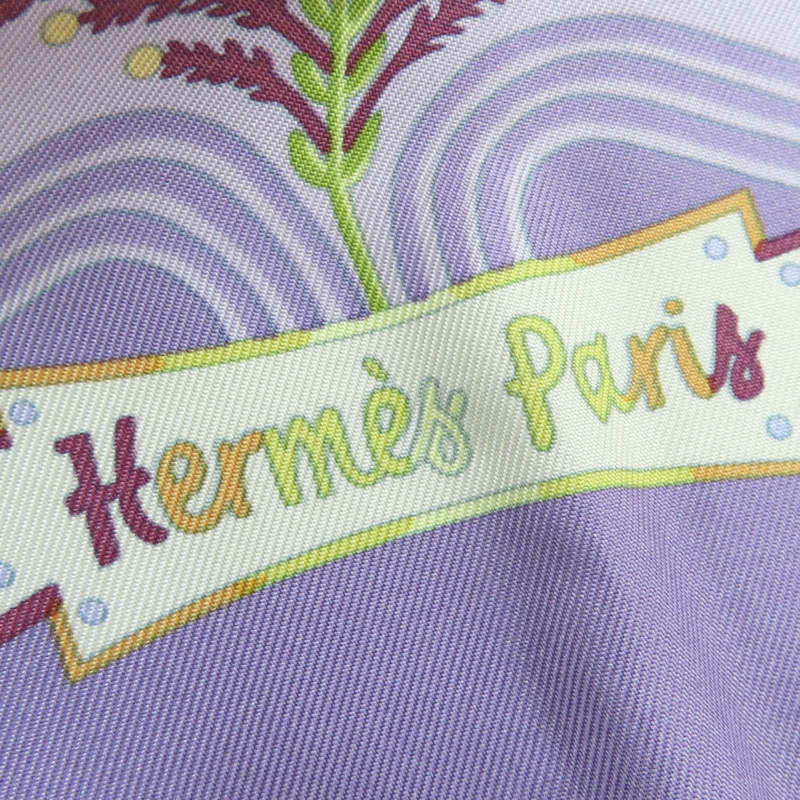 紫色 Escales Méditerranéennes 絲綢 絲巾 90x90【HERMES 愛馬仕】-2