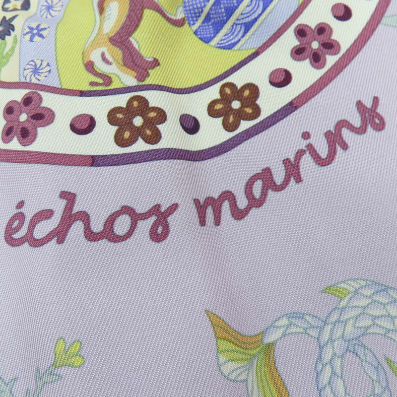 紫色 Escales Méditerranéennes 絲綢 絲巾 90x90【HERMES 愛馬仕】-10
