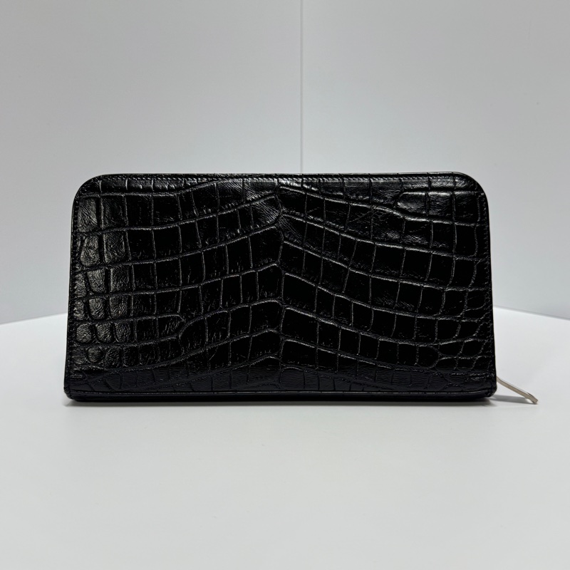 （專櫃稀有款！） YSL 聖羅蘭 霧面鱷魚紋 大長夾 專櫃42000！-6