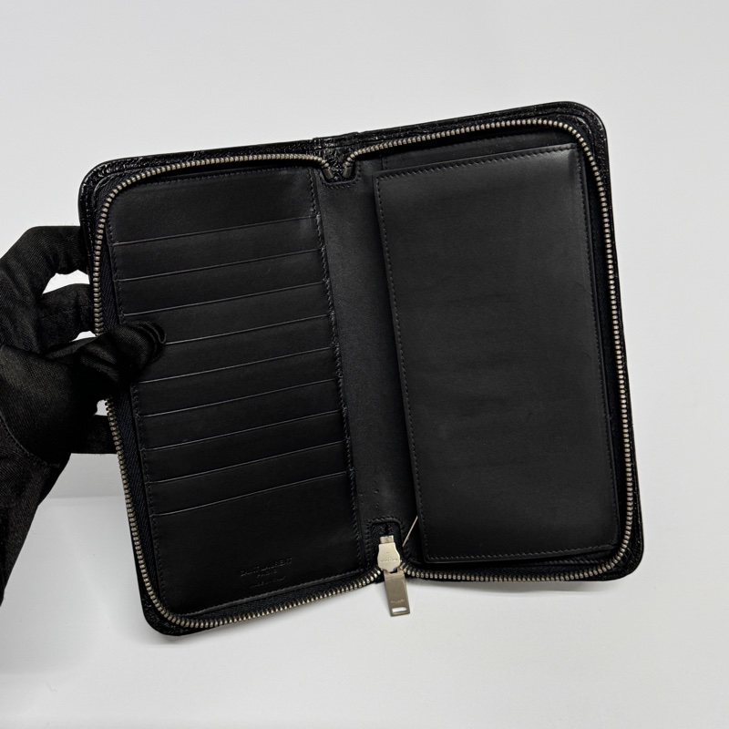 （專櫃稀有款！） YSL 聖羅蘭 霧面鱷魚紋 大長夾 專櫃42000！-9